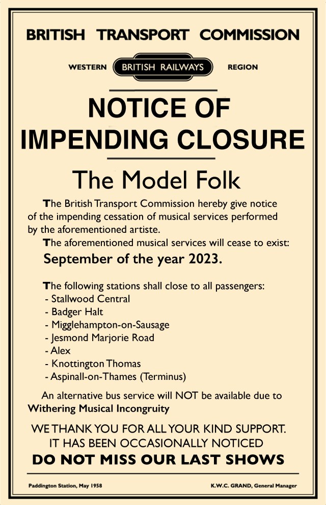model folk announcement copy